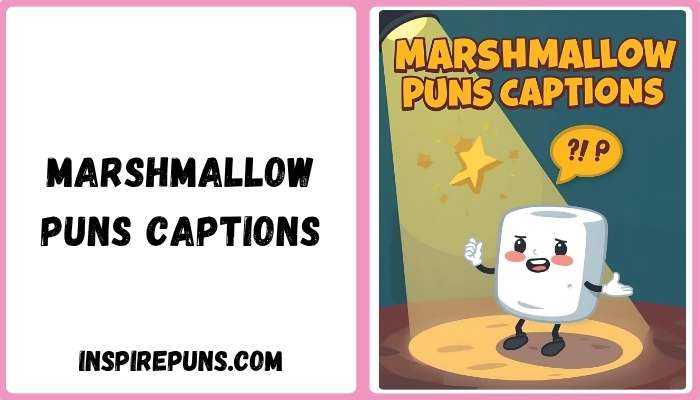 Marshmallow puns captions