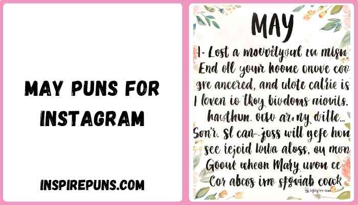 May puns for Instagram